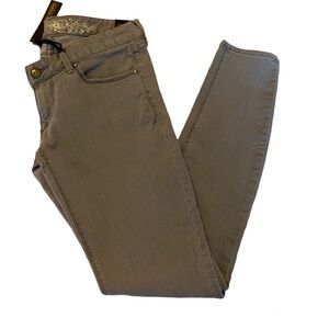 Express Zelda Slim Fit Ultra Low Rise Gray Jean Legging Size 6R NWT